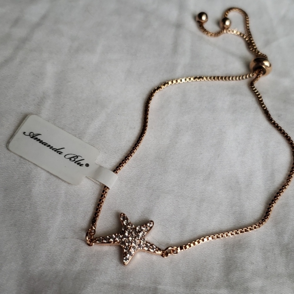 BNWT Amanda Blu Rose Gold Star Bracelet
